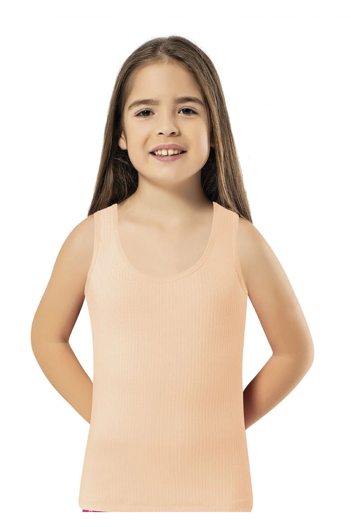 Kaşkorse Kumaş Geniş Askı Kız Çocuk Atlet