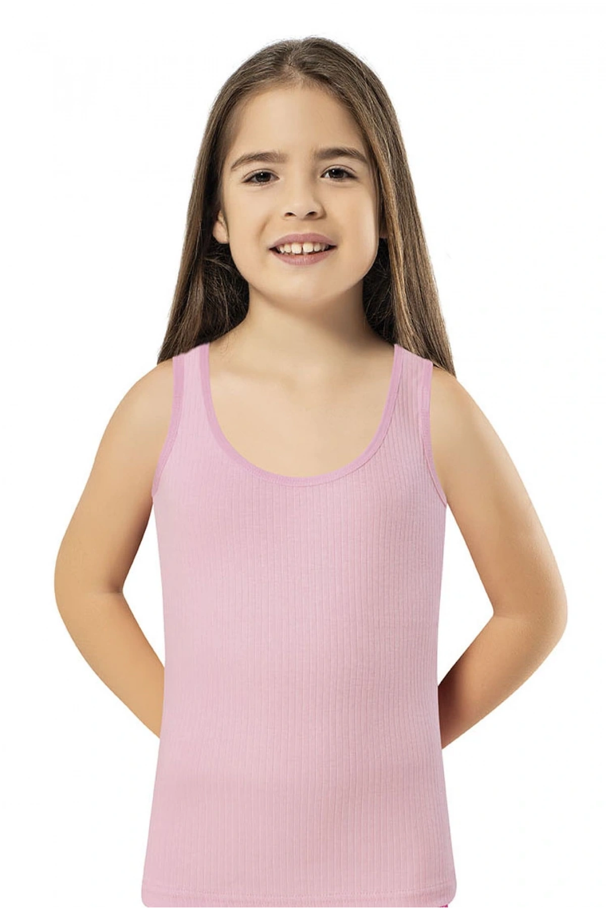 Kaşkorse Kumaş Geniş Askı Kız Çocuk Atlet