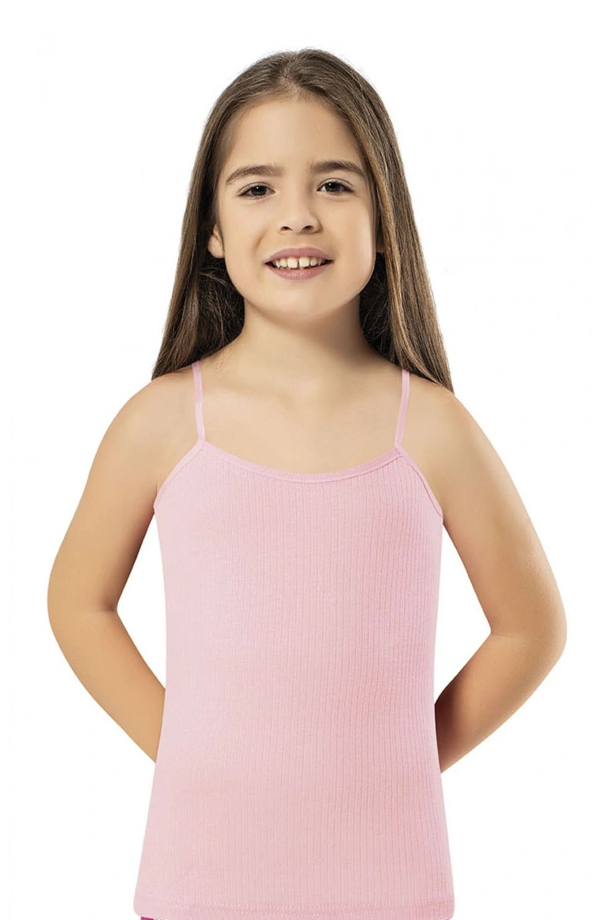 Kaşkorse Kumaş İp Askılı Kız Çocuk Atlet