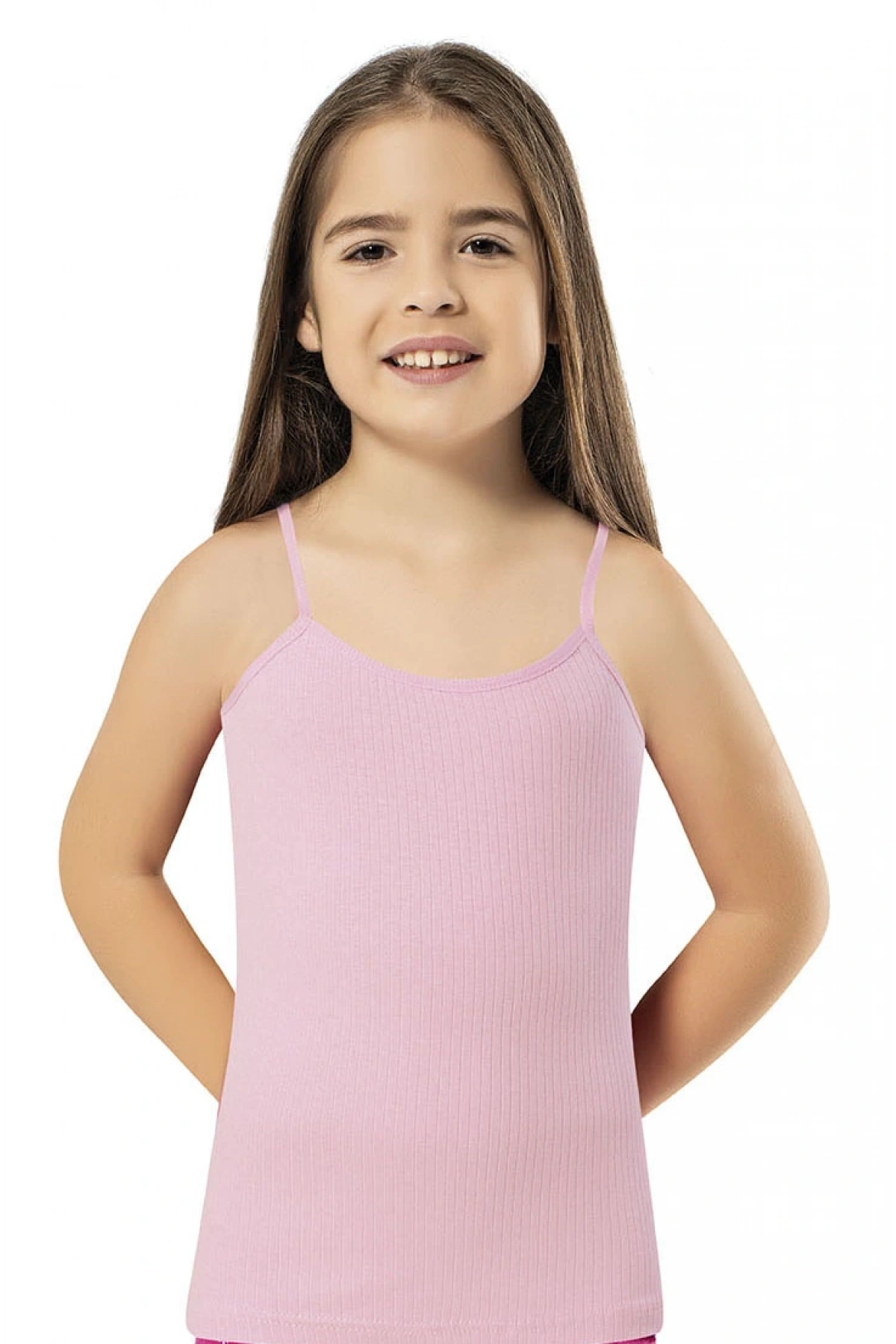 Kaşkorse Kumaş İp Askılı Kız Çocuk Atlet