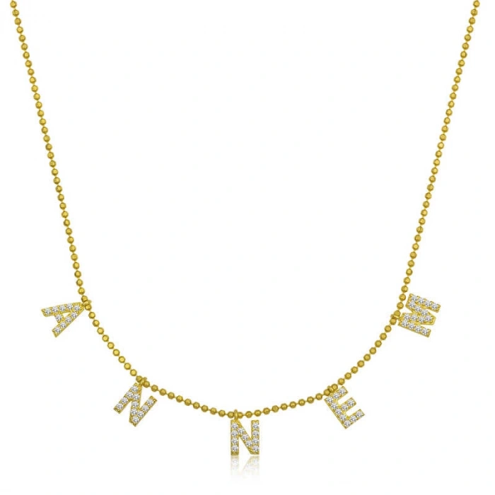 ​925 Ayar Gümüş Annem Yazılı Bayan Gümüş Kolye