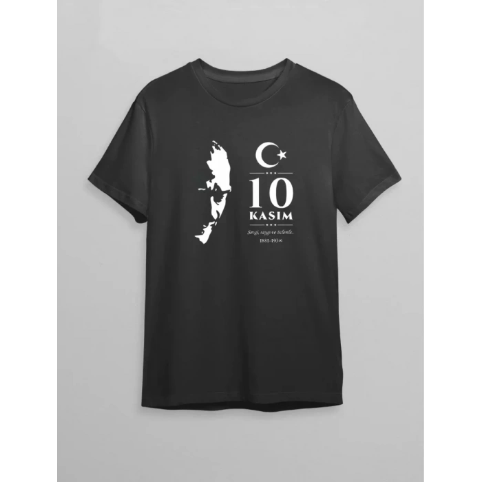MDB 10 Kasım Atatürk Baskılı Tshirt  iyah