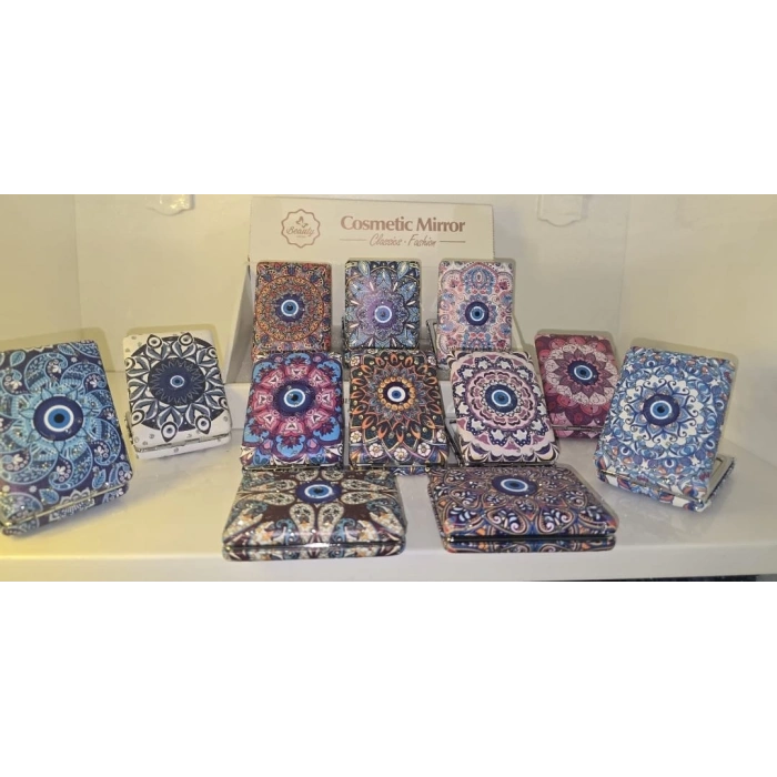 12li Büyüteçli Dikdörtgen Cep Aynası