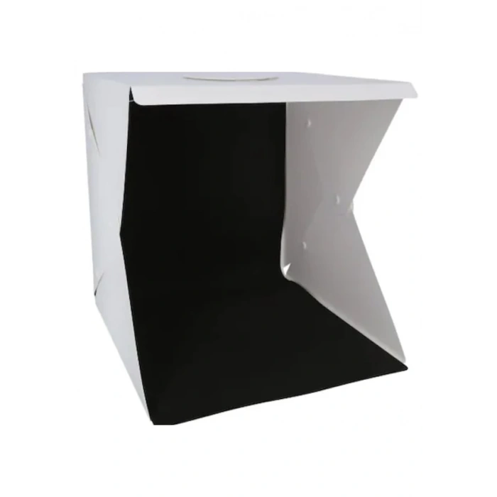 20 x 20 CM Profesyonel Stüdyo Led Işıklı Çift Sıra Ürün Fotoğraf Çekim Çadırı