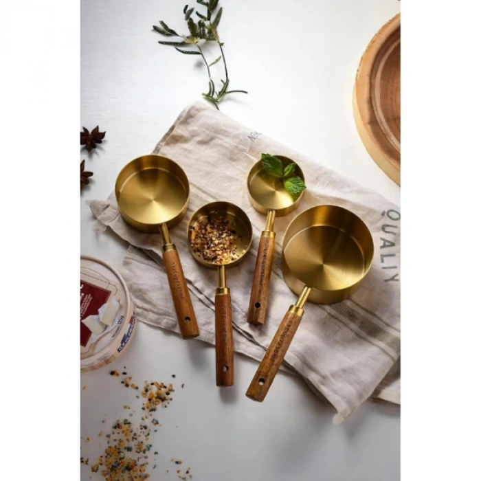 MDB 4lü Ahşap Saplı Ölçü Kaşığı