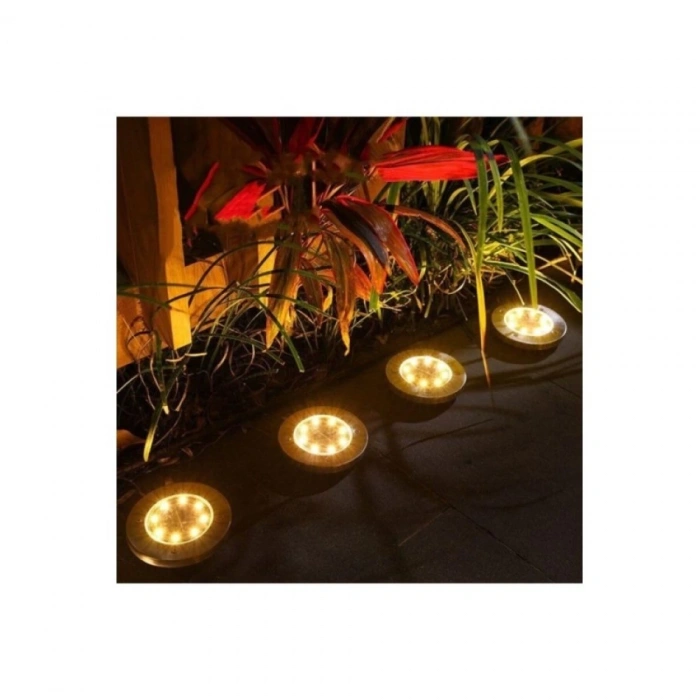 4lü Solar Panelli Kazıklı Zemin Solar Ledi 8+4 Led GÜN IŞIĞI