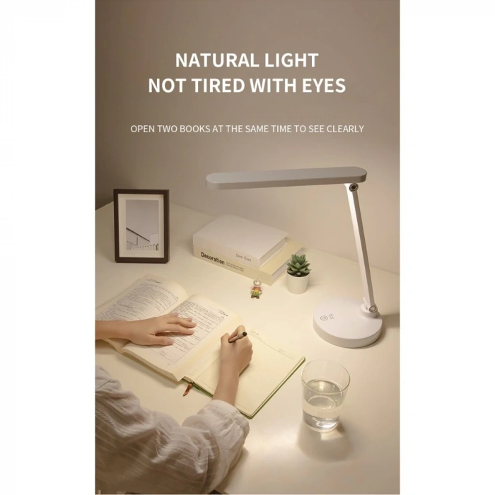 40 Led Çalışma Okuma Işığı Kademeli Masa Lambası Ayarlanabilir Renk Tonu Ve Parlaklık
