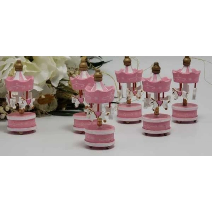 6lı Atlı Karınca Açık Pembe Dekoratif Hediyelik