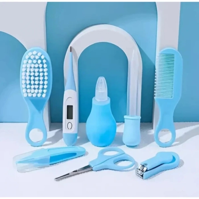 MDB 8 Parça Bebek Bakım Seti Mavi Renk