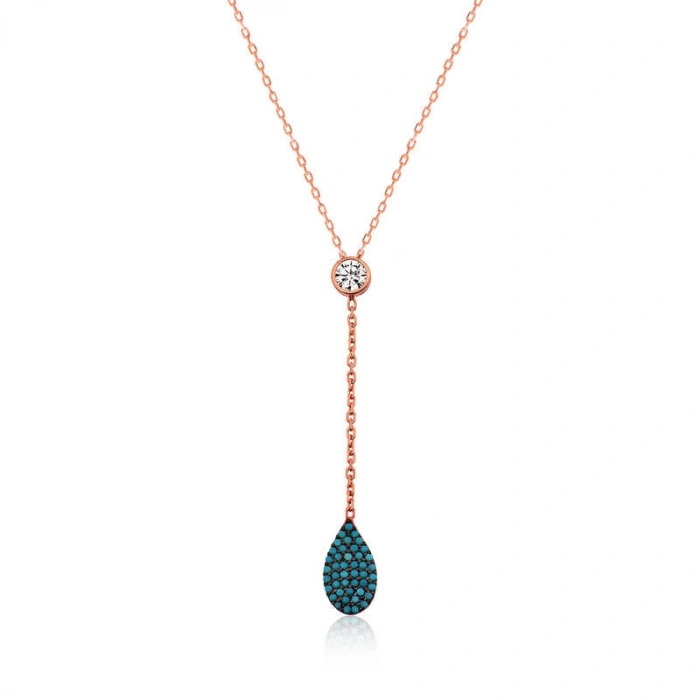 925 Ayar Gümüş Aşk Damlası Bayan Gümüş Kolye