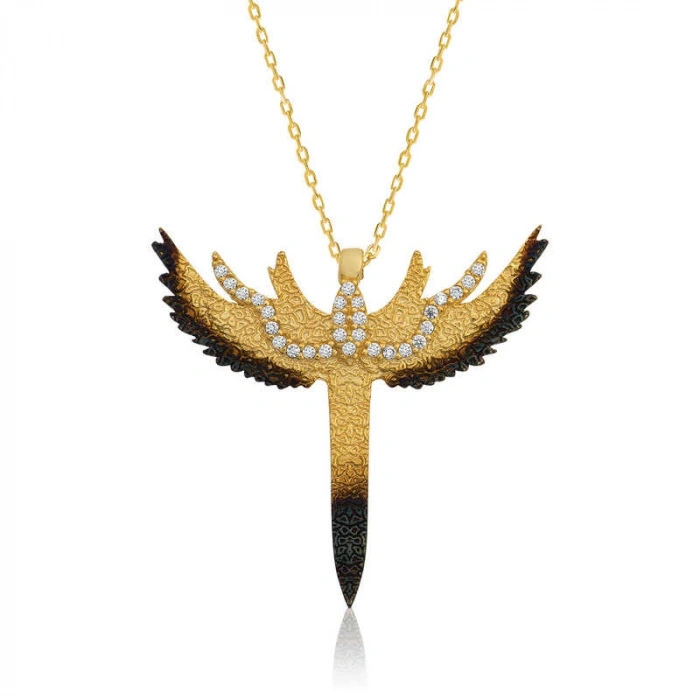 925 Ayar Gümüş Kılıç Kadın Gümüş Kolye