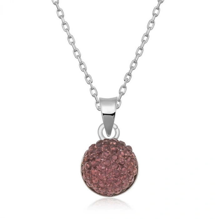 925 Ayar Gümüş Kristal Taşlı Kadın Gümüş Kolye