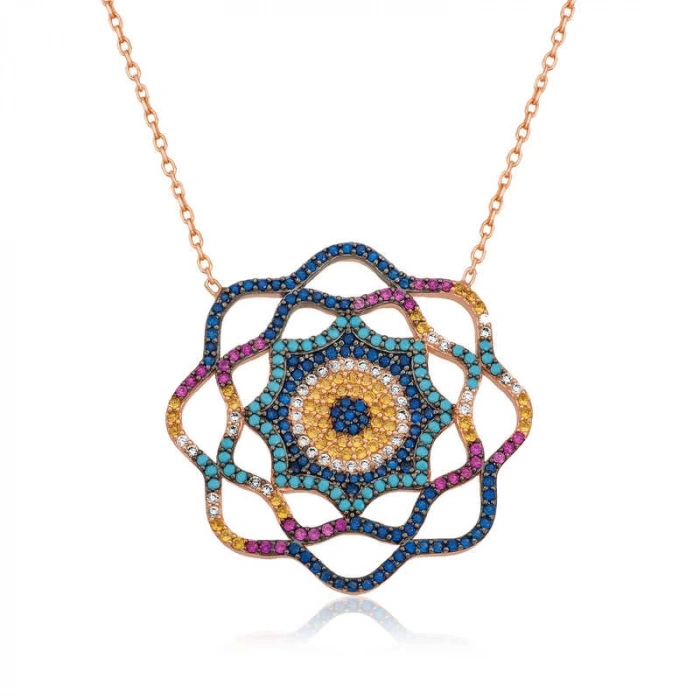 925 Ayar Gümüş Yaşam Güneşi Nazar Kolye