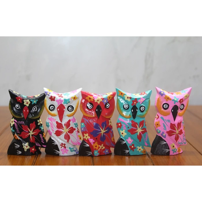 MDB Ahşap 5li Baykuş Seti Model 1