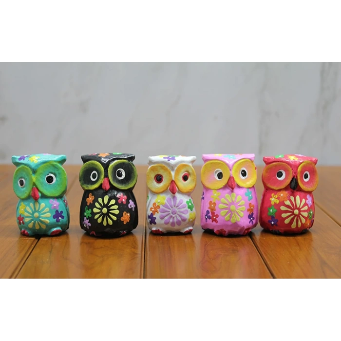 MDB Ahşap 5li Baykuş Seti Model 2