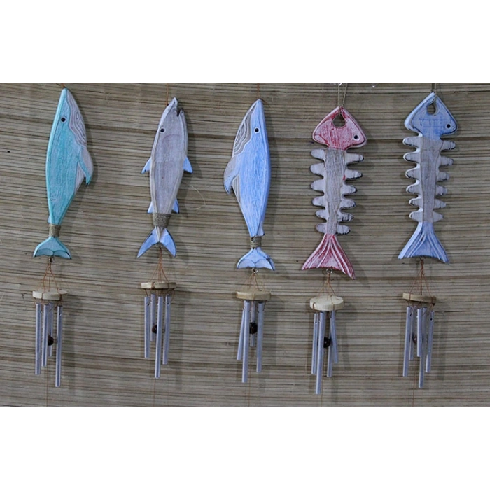 MDB Ahşap Balıklı Metal Çan