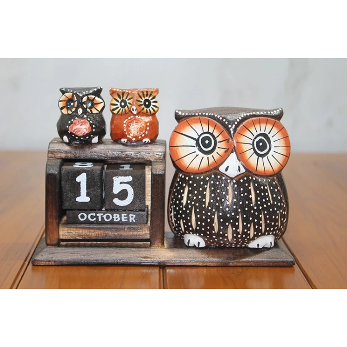 MDB Ahşap Baykuş Takvim