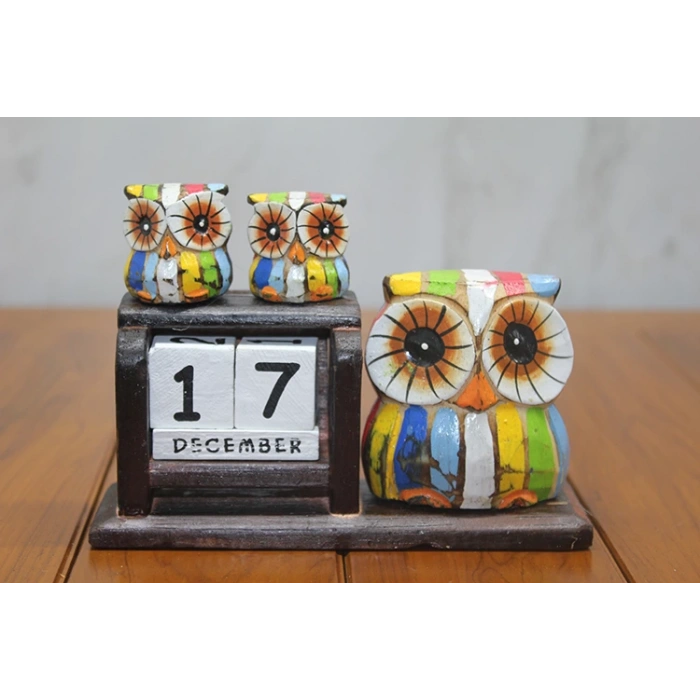 MDB Ahşap Baykuş Takvim Model 2