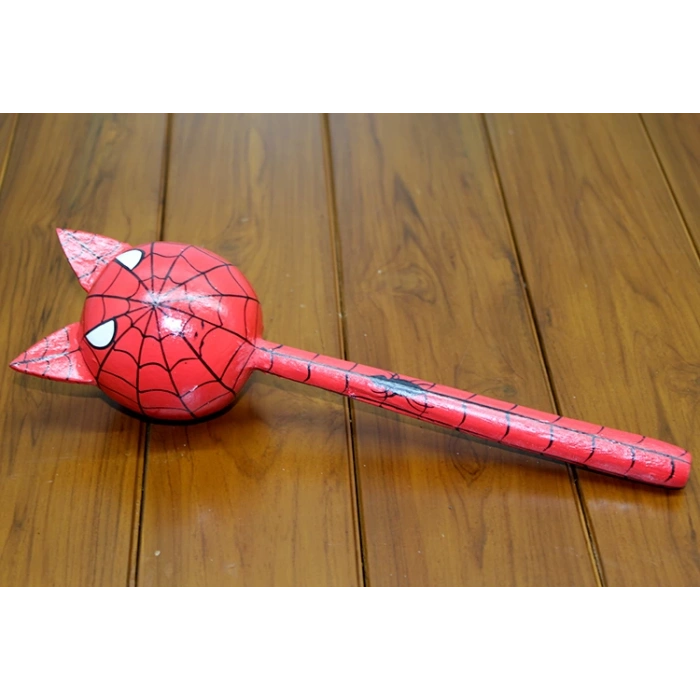 MDB Ahşap Kedili Spiderman Marakas Tekli