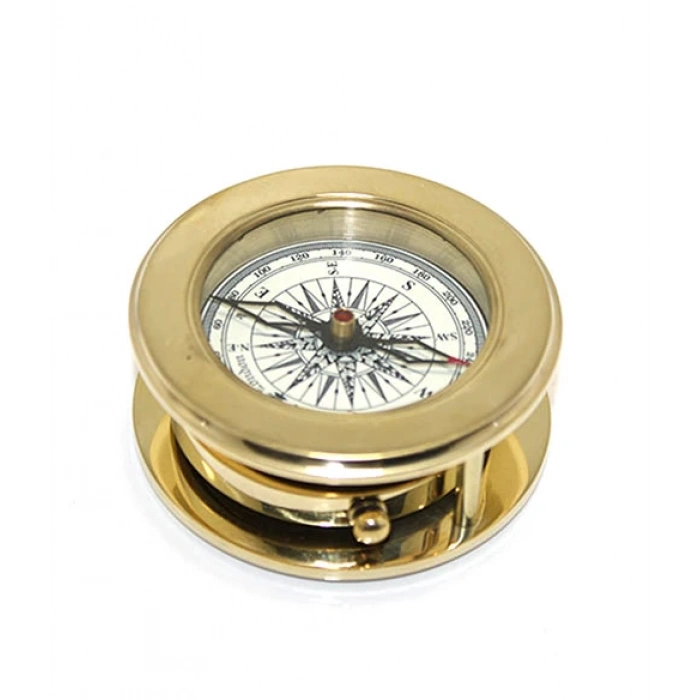 MDB Ahşap Kutulu Pirinç Mercekli Pusula Model 2