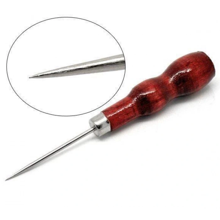 Ahşap Saplı Nargile Folyo Delici İğne Delme Aparatı