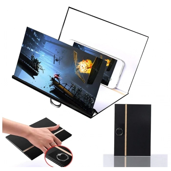 Ahşap Telefon Büyüteci Cep Telefonu Ekran Büyütücü