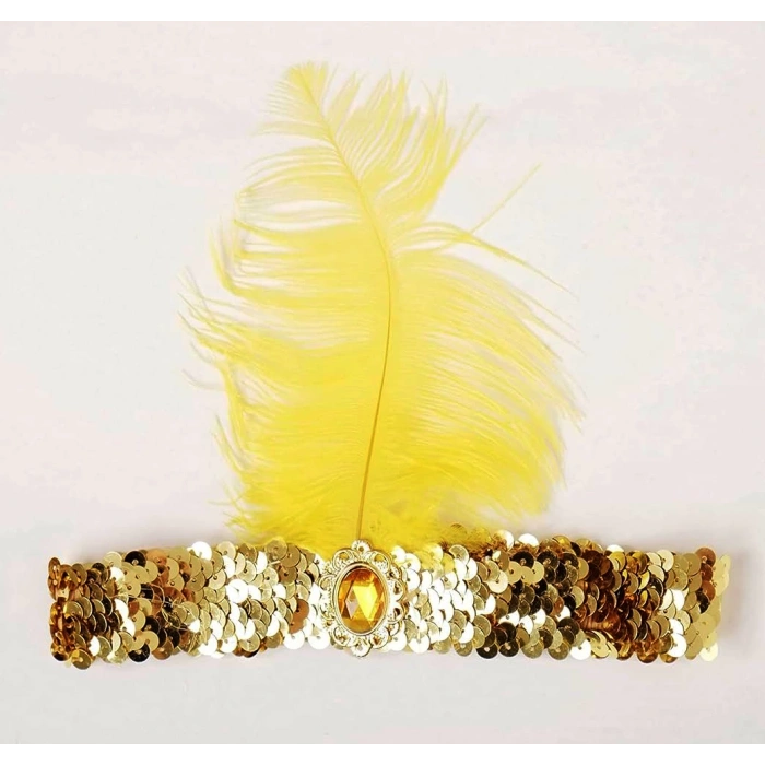 MDB Altın Renk Çarliston Saç Bandı