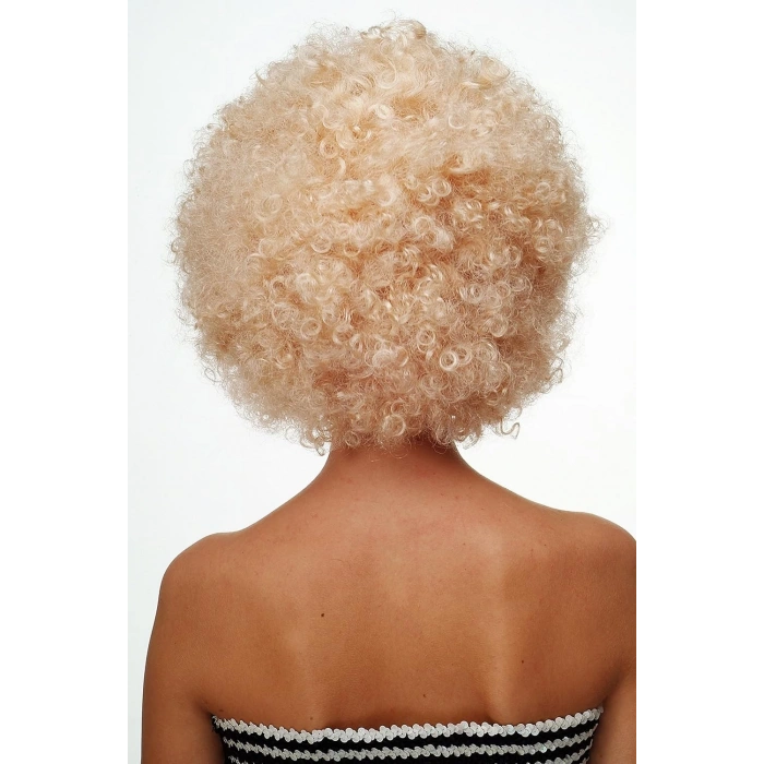 MDB Altın Renk Kıvırcık Afro Parti Peruğu