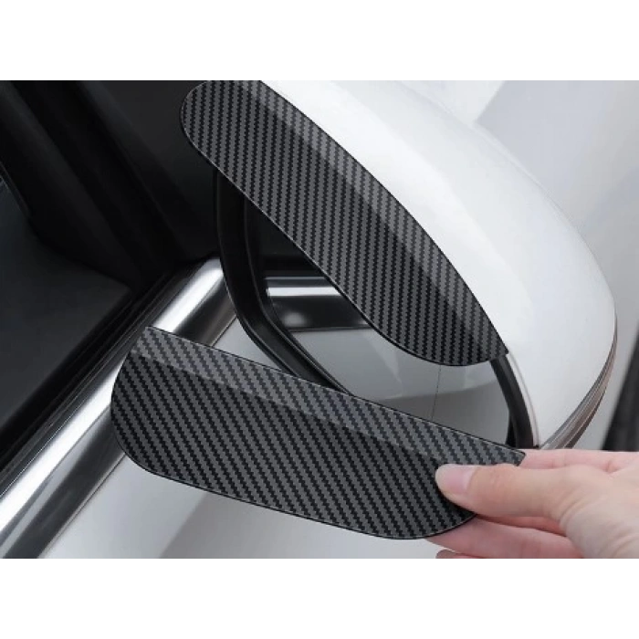 MDB Araba Ayna Yağmur Koruyucu Siper Karbon Desenli