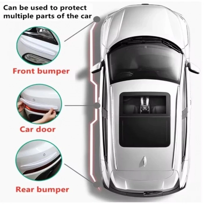 MDB Araba Tampon Koruyucu Karbon Desenli Beyaz