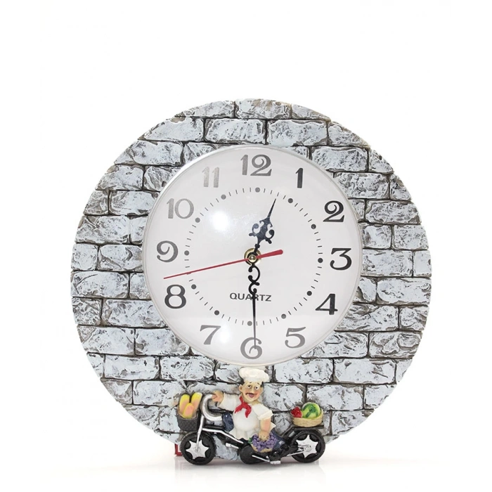 MDB Aşçı Tasarımlı Polyester Duvar Saati Model 1