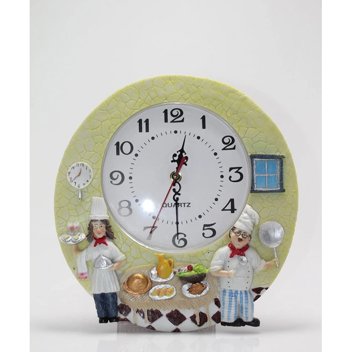 MDB Aşçı Tasarımlı Polyester Duvar Saati Model 5
