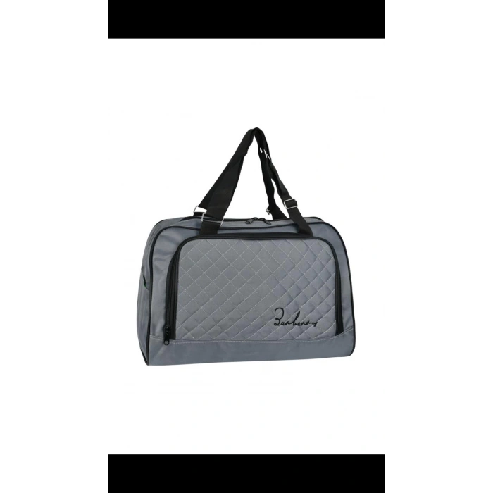 Askılıklı Spor El Valizi Büyük Boy Su Geçirmez El Çantası Gri