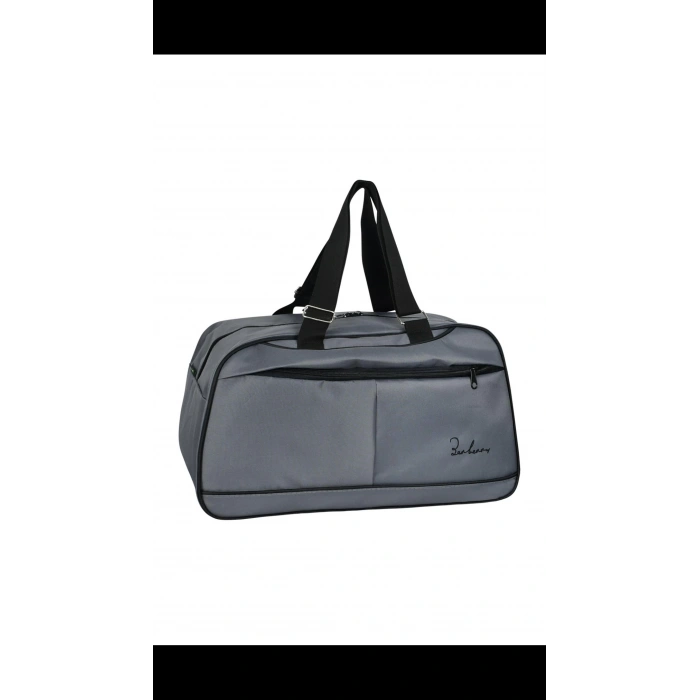 Askılıklı Spor El Valizi Büyük El Çantası Gri