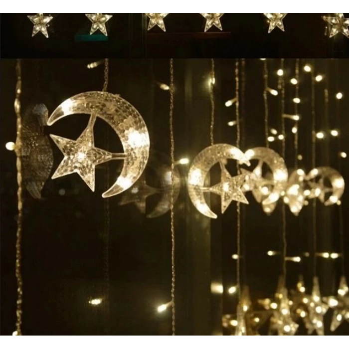 Ay Yıldız Perde Led MH-211 Dekoratif Hediyelik