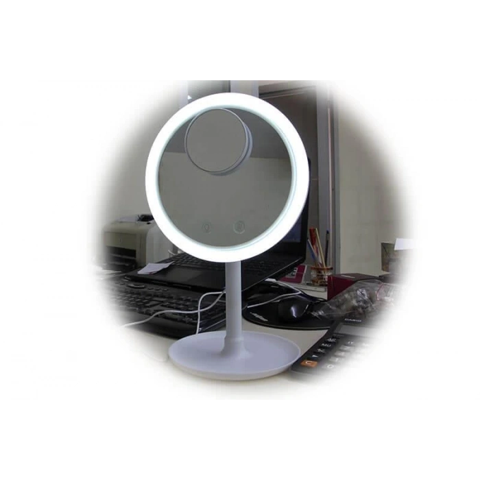 Ayna Meltem Esinti Fanlı Ledli Makyaj Aynası Dekoratif Hediyelik