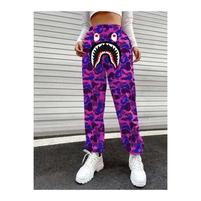 MDB Bape hark Dijital Baskılı Eşofman Altı  or