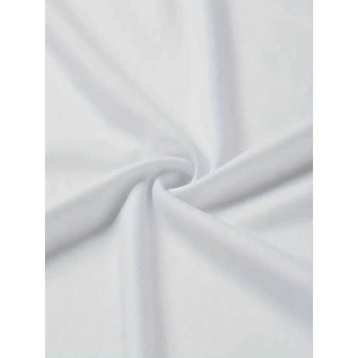 MDB Baskılı Oversize Bisiklet Yaka Tshirt  Beyaz