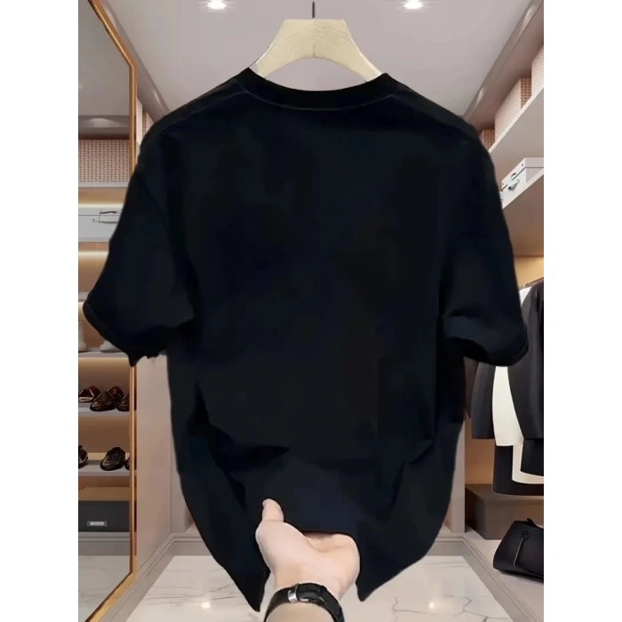 MDB Baskılı Oversize Bisiklet Yaka Tshirt  Beyaz