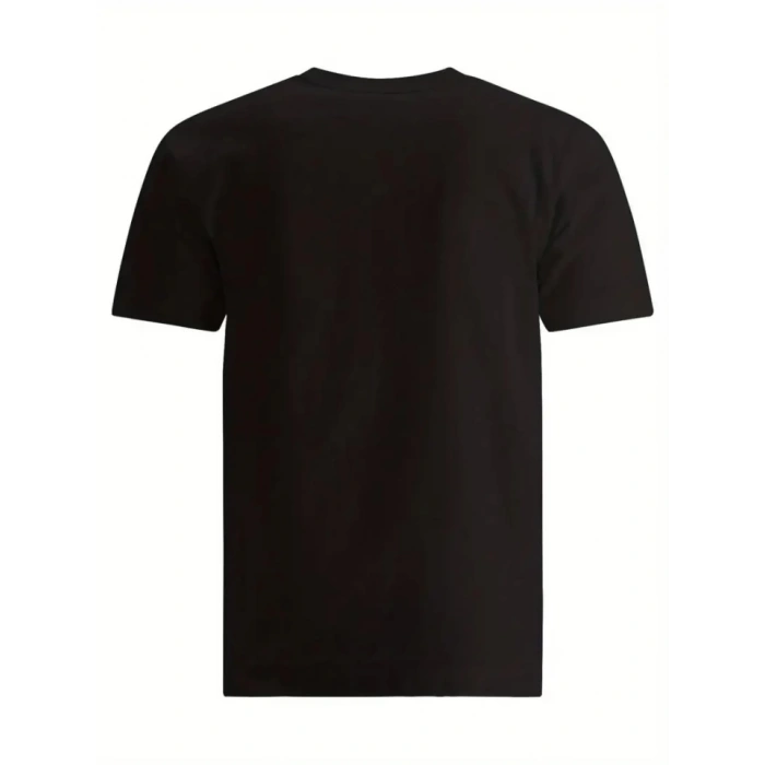 MDB Baskılı Oversize Bisiklet Yaka Tshirt  iyah