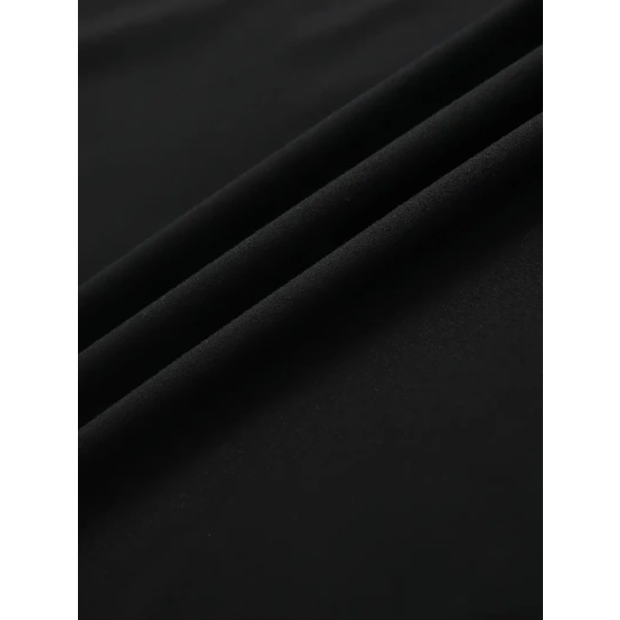 MDB Baskılı Oversize Bisiklet Yaka Tshirt  iyah