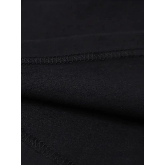 MDB Baskılı Oversize Bisiklet Yaka Tshirt  iyah