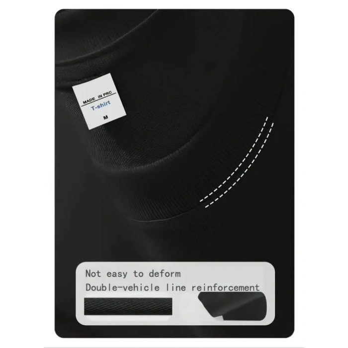 MDB Baskılı Oversize Bisiklet Yaka Tshirt  iyah