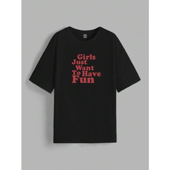 MDB Baskılı Oversize Tshirt  iyah