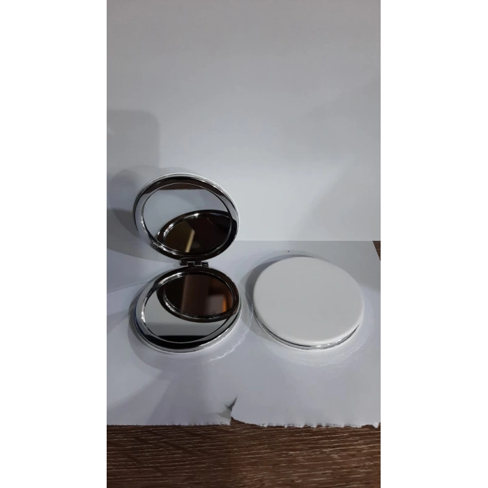 Beyaz Renk Büyüteçli Cep Aynası