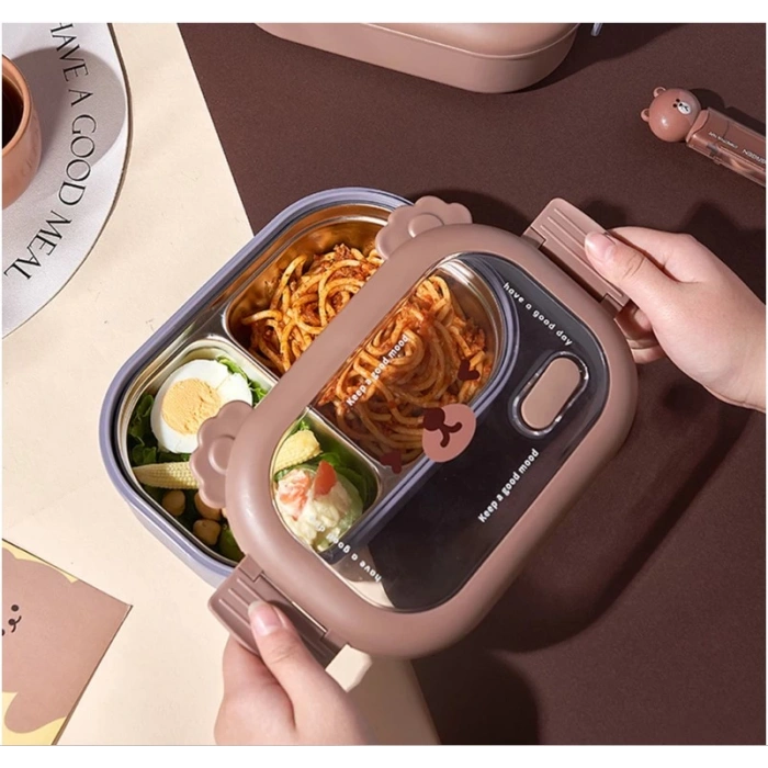 MDB Bölmeli Paslanmaz Çelik Yemek Kutusu