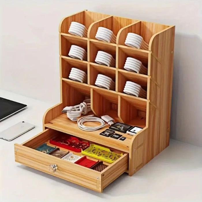 MDB Bölmeli ve Çekmeceli Ahşap Organizer