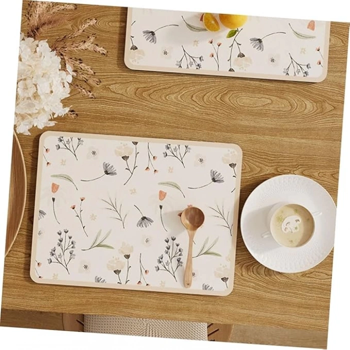 MDB Çiçekli Kaymaz Servis Matı