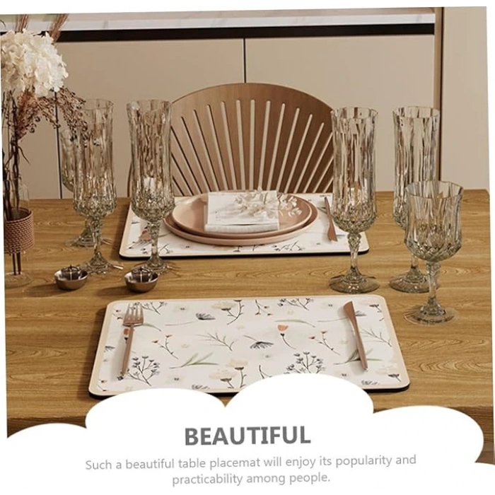 MDB Çiçekli Kaymaz Servis Matı