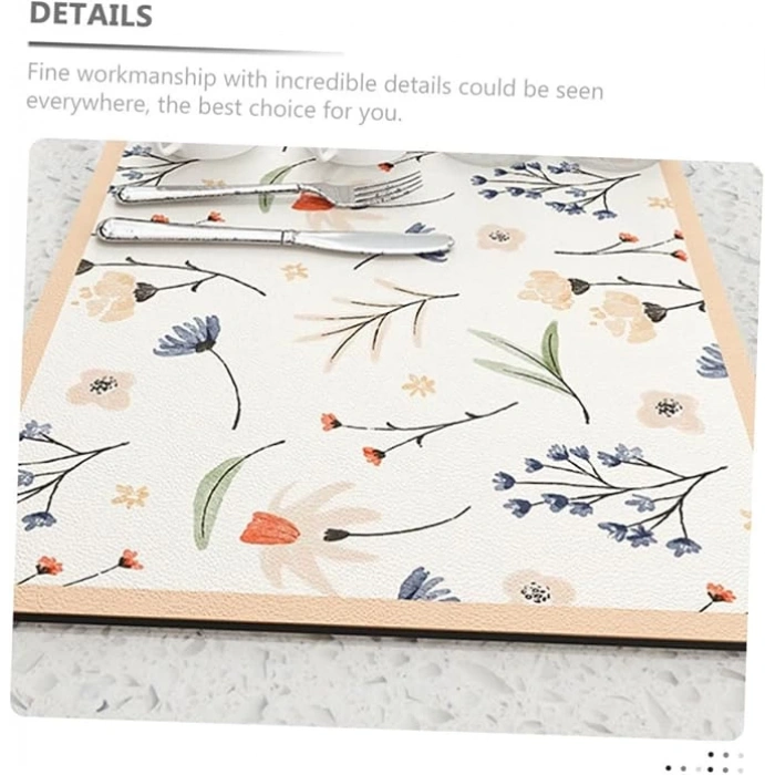 MDB Çiçekli Kaymaz Servis Matı